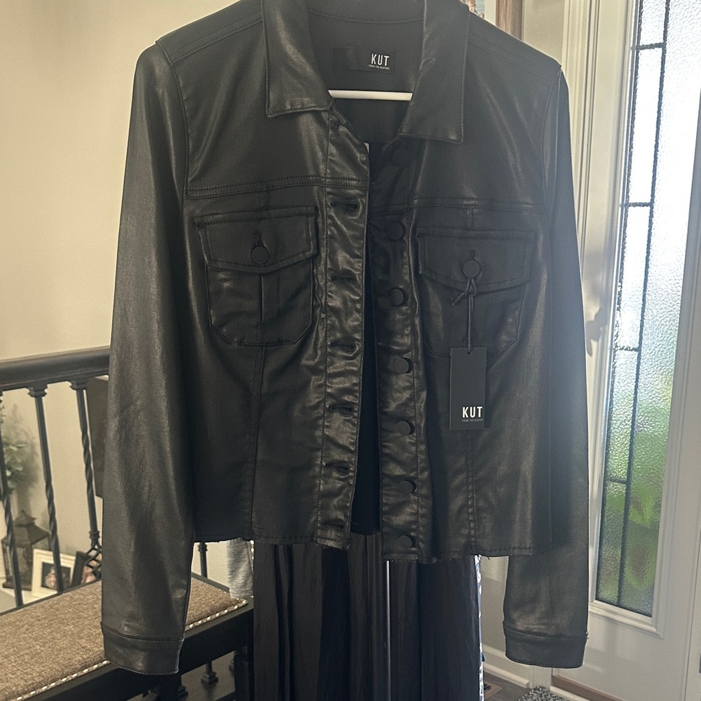 Kut from the Kloth Women's Black Leather Jacket